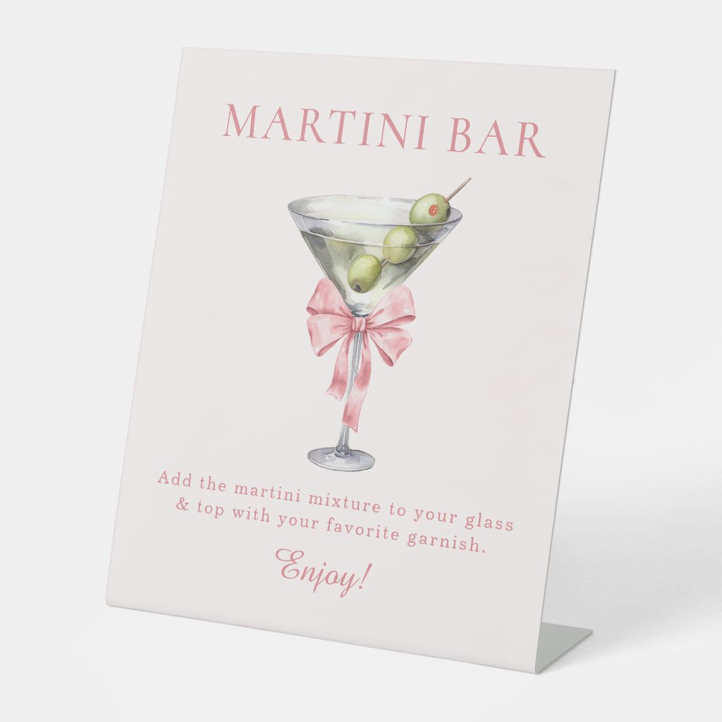She's Tying the Knot Pink Coquette Martini Bar | Zazzle