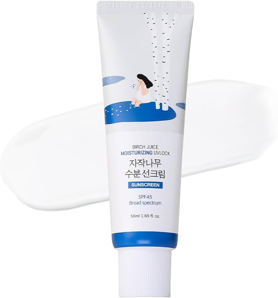 ROUND LAB Birch Juice Moisturizing UV LOCK 1.69 Fl Oz SPF 45 broad spectrum, A moisturizing sunsc... | Amazon (US)
