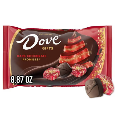 Dove Chocolate Promises Dark Chocolate Christmas Candy Gifts Bag - 8.87oz | Target