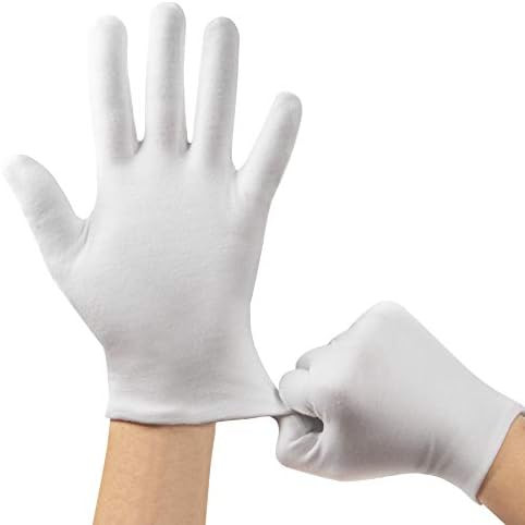 Cotton Gloves, 10pairs(20 Pcs) White Cotton Gloves for Women and Men, Washable Stretch Cotton Glo... | Amazon (US)