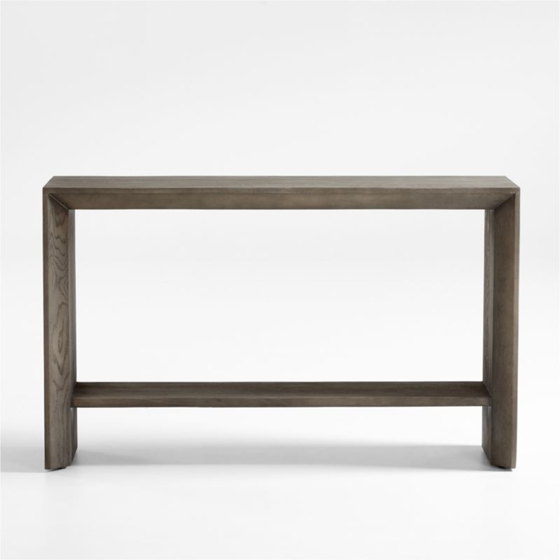 Baja Grey Oak 54" Console Table + Reviews | Crate & Barrel | Crate & Barrel