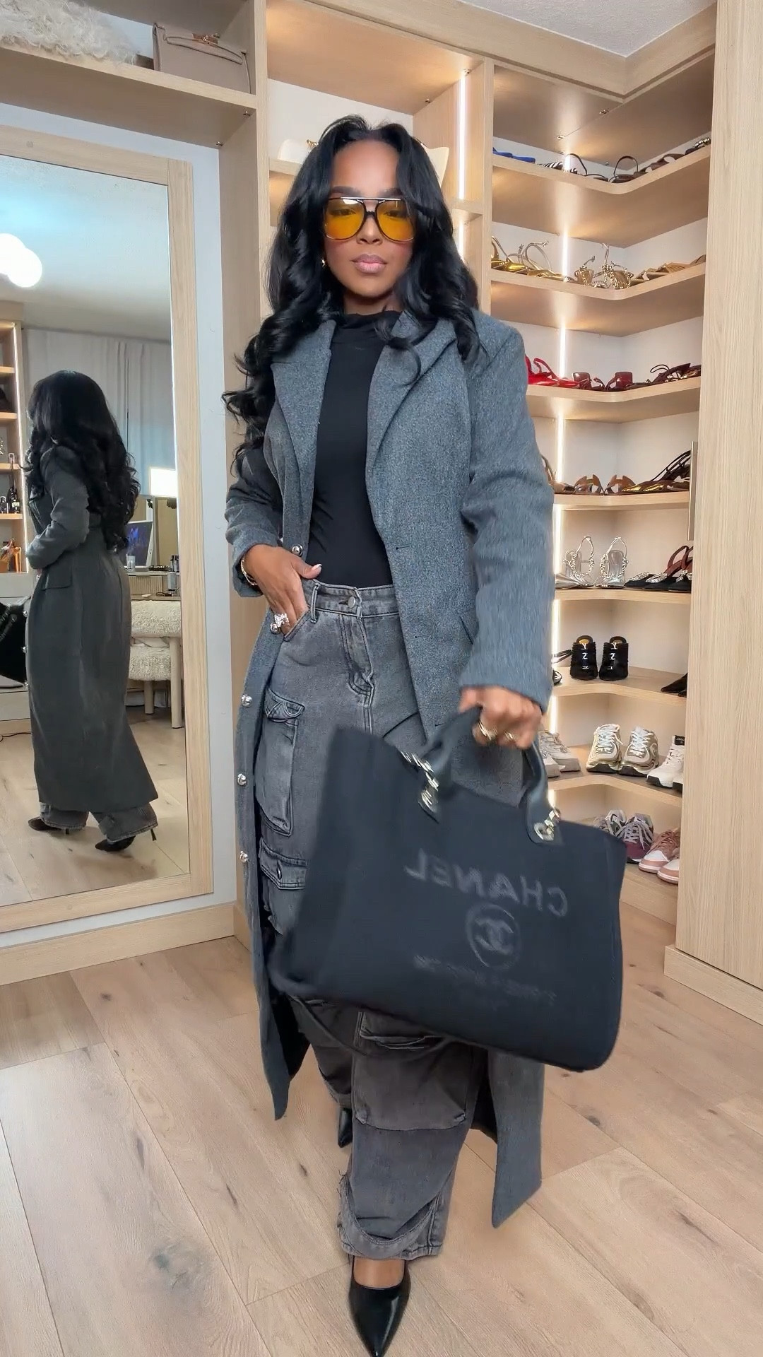 Cost per wear drops fast with a polished neutral look like this — classic layers, structured tailoring, and versatile pieces you’ll reach for again and again.

A sleek black base paired with a tailored gray coat and utility-style denim creates that effortless, elevated vibe that works across seasons. Each piece styles beautifully on its own, making this a smart long-term shopping strategy with endless outfit potential.

Perfect for workdays, travel, meetings, casual dinners, and elevated everyday wear.

📏 Sizing:
Coat: Small  
Top: Small  
Jeans: 27 Long  
Heels: True to size  
Bag & accessories: One size  

📏 Measurements:
5’4” · 138 lbs · 34D · 27” waist · 40” hips

Styled multiple ways, cost per wear drops with repeat outfits, elevated neutral layering, tailored coats for everyday wear, modern capsule wardrobe pieces, chic utility denim, polished off-duty style.

Tap to get details and favorite to revisit later.

Follow me on Instagram and YouTube @kirasfashionfinds

#LTKootd #LTKgrwm