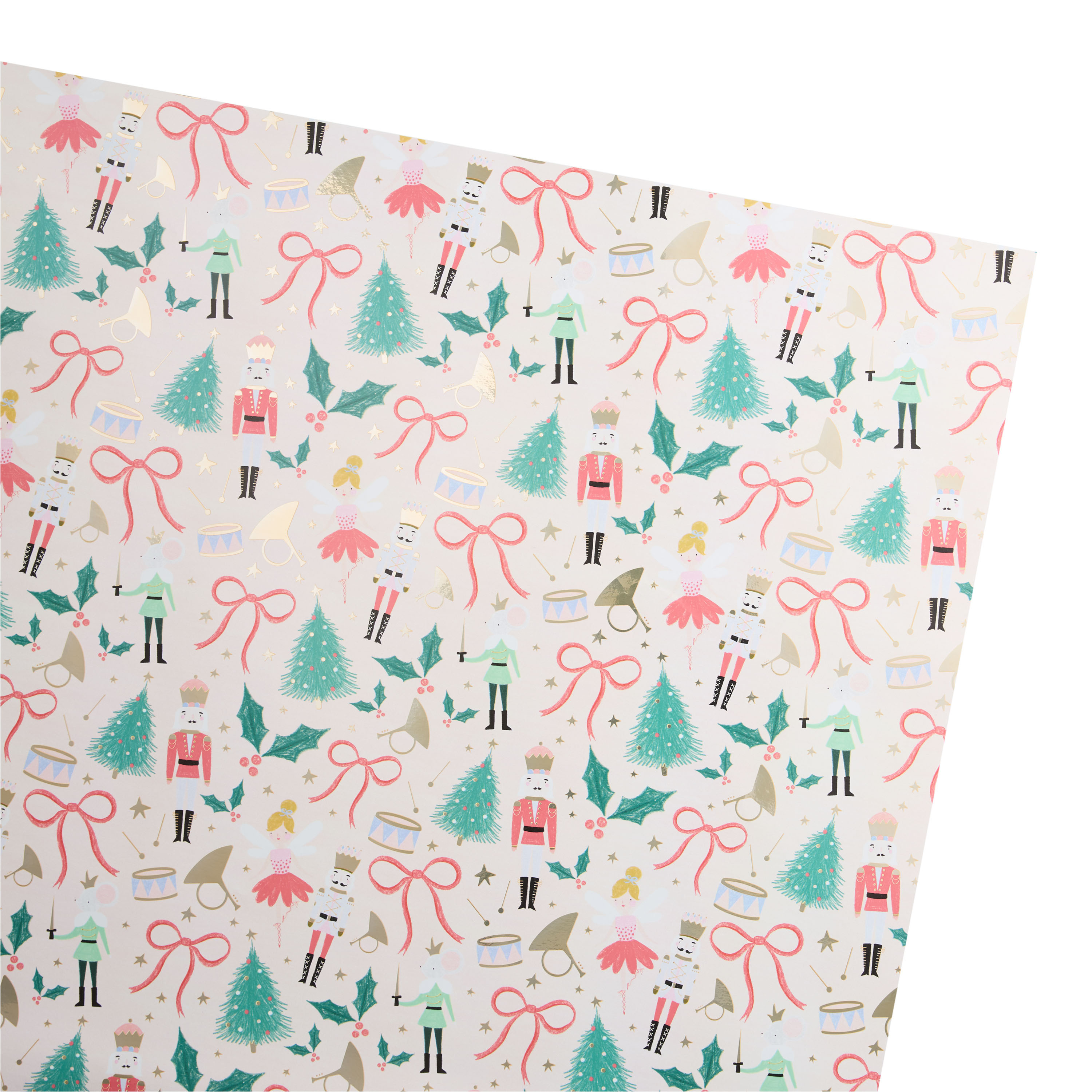 Punch Studio Metallic Nutcracker Wrapping Paper Roll | World Market