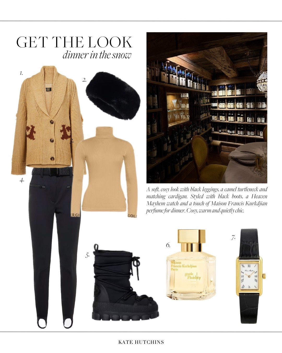 A soft, cosy look with black leggings, a camel turtleneck and matching cardigan. Styled with black boots, my Heaven Mayhem watch and a touch of Maison Francis Kurkdjian perfume for dinner. Easy, warm and quietly chic

#LTKwinter #LTKstyletip