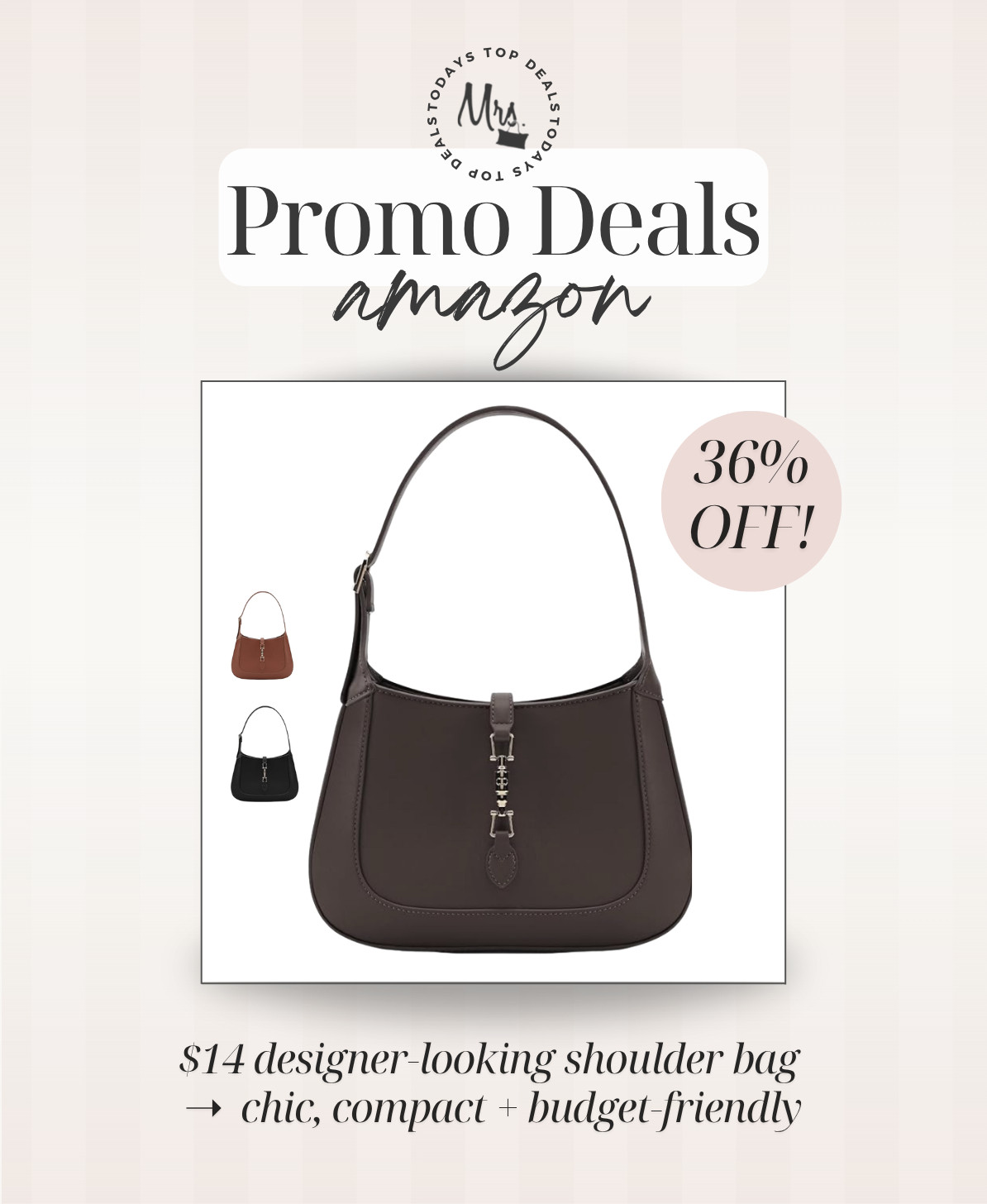 $14 designer-looking shoulder bag 
➝  chic, compact + budget-friendly 

 #LTKgrwm #LTKSeasonal #LTKSaleAlert