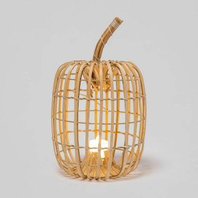 Tall Harvest Chipwood Pumpkin Decorative Lantern - Hyde &#38; EEK! Boutique&#8482; | Target
