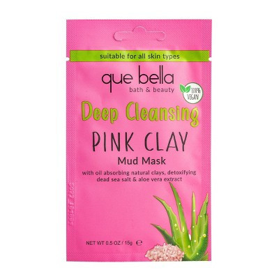 Que Bella Cleansing Pink Clay Mud Mask - 0.5oz | Target