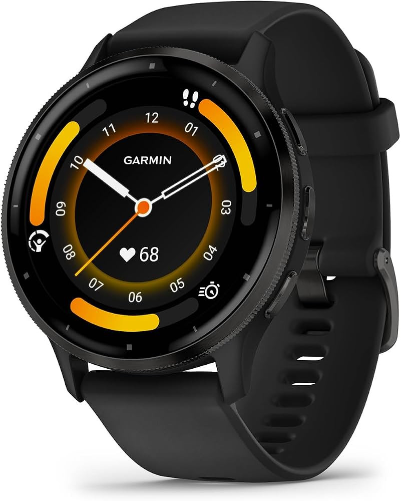 Garmin Venu 3 Slate Stainless Steel Bezel 1.4-Inch AMOLED Touchscreen Display Smart Watch with 45... | Amazon (US)