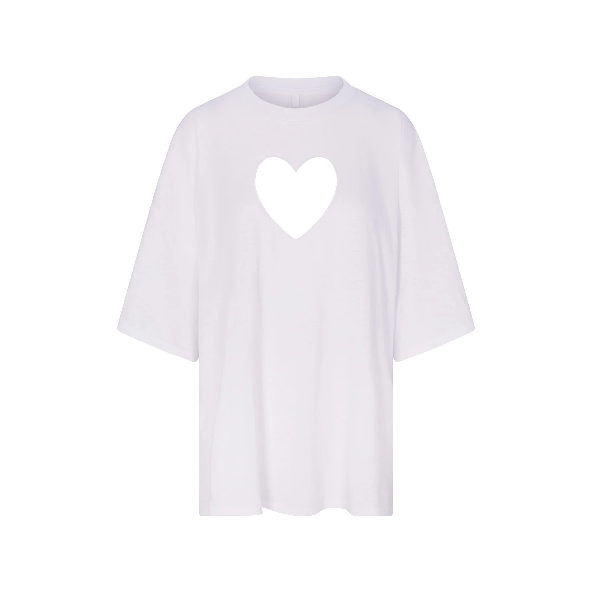 SKIMS Heart Oversized T-Shirt | White | Small | Worn In Jersey | SKIMS (US)