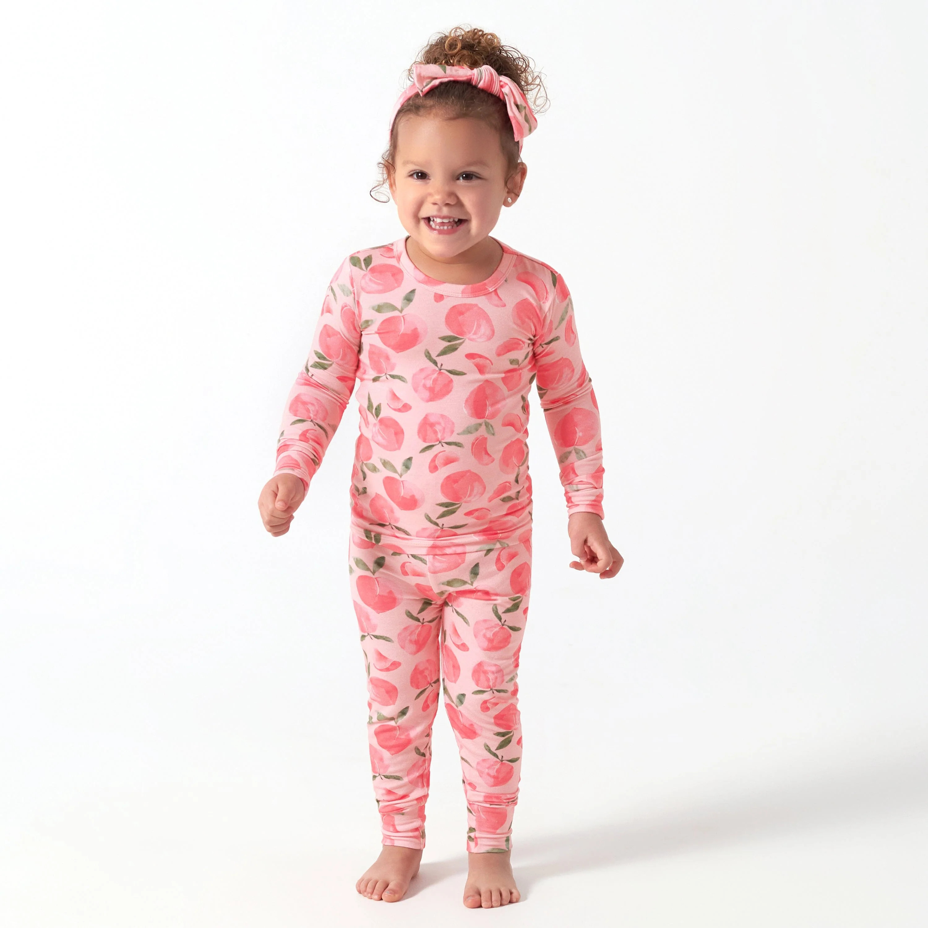 2-Piece Infant & Toddler Girls Just Peachy Buttery Soft Viscose Made from Eucalyptus Snug Fit Paj... | Gerber Childrenswear