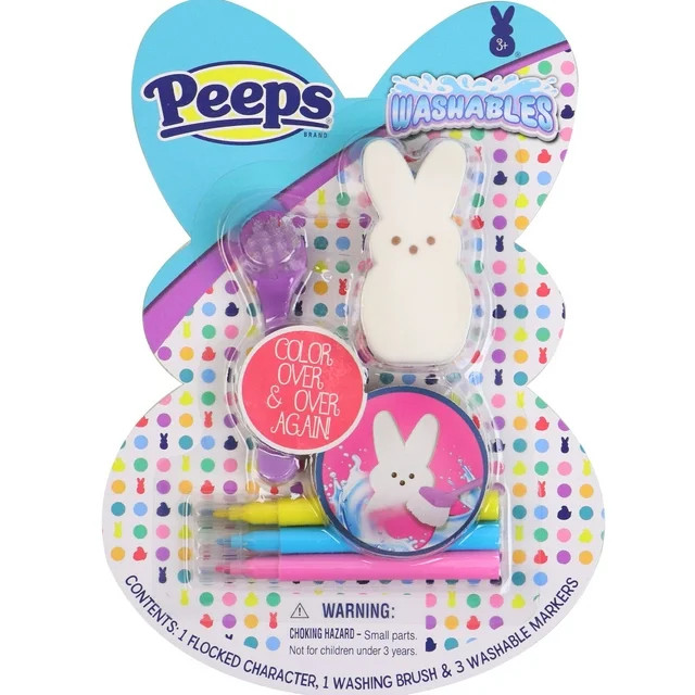 Peeps Washables Bunny by Tara Toy, Marker Coloring Set, for Child Ages 3+ | Walmart (US)