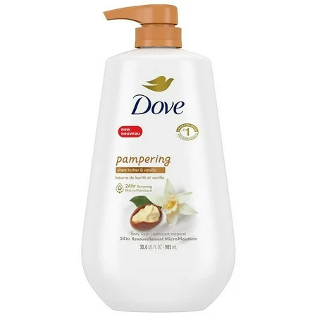 Dove Purely Pampering Body Wash with Pump Shea Butter with Warm Vanilla 30.6 fl oz Pack of 4 | Walmart (US)