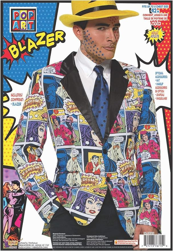 Forum Novelties Men's Pop Art Costume Jacket | Amazon (US)