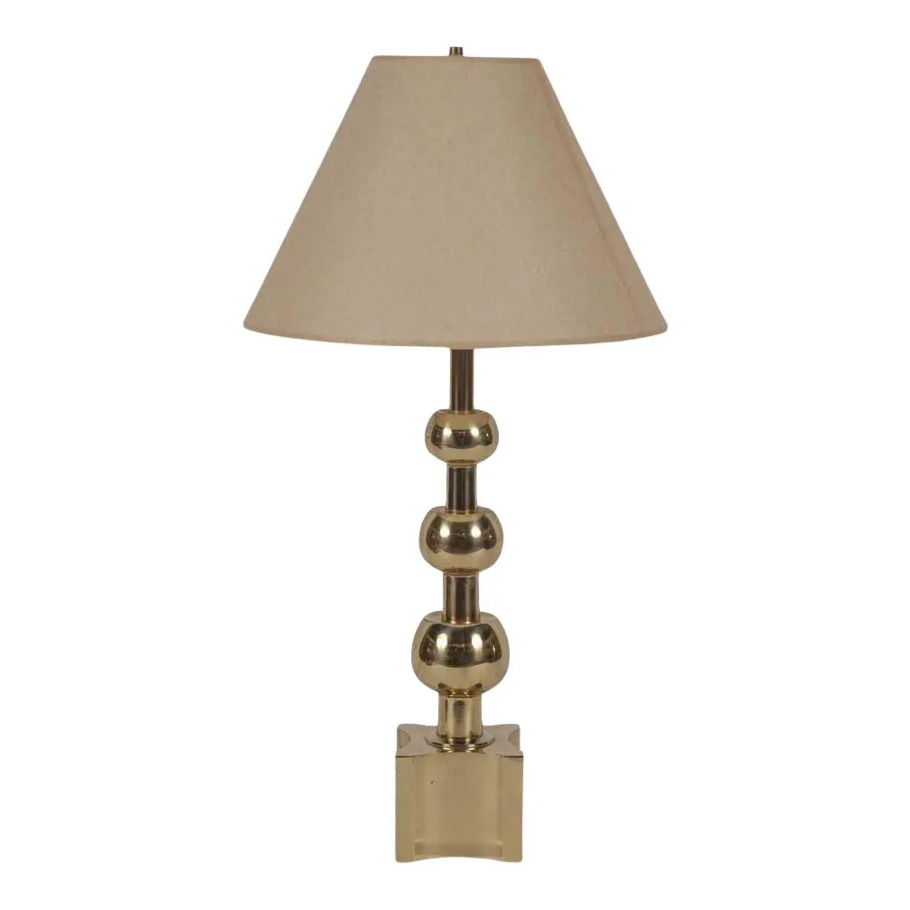 Tommi Parzinger Brass Lamp for Stiffel | Chairish