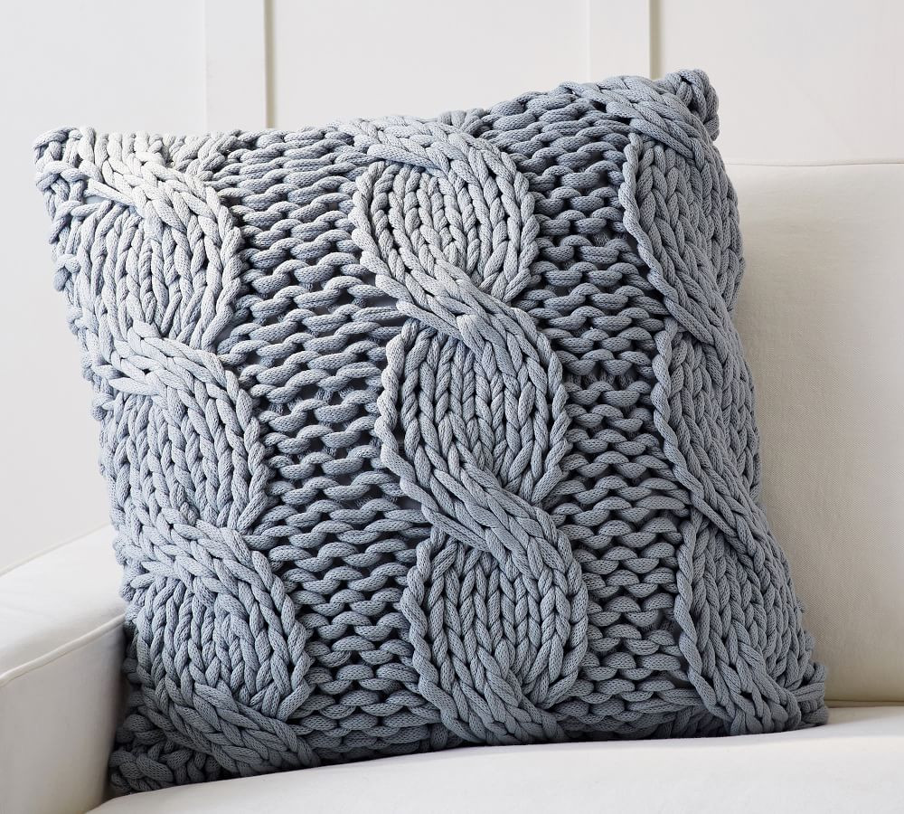 Colossal Handknit Pillow Covers | Pottery Barn (US)