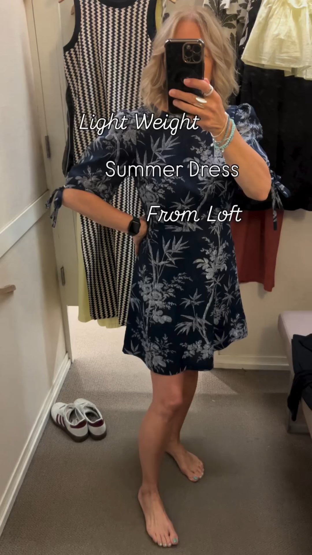 This dress is literally perfect for any Spring or Summer occasion.  I would wear this to a bridal or baby shower, a wedding, a grad party, lunch with the girls, even date night.  The colors is dark blue and white. #loft #springdresses #summerdresses #easybreezystyle #springstyle #summerstyle #timelessstyle #closetstaples

#LTKOver40 #LTKWorkwear #LTKSaleAlert