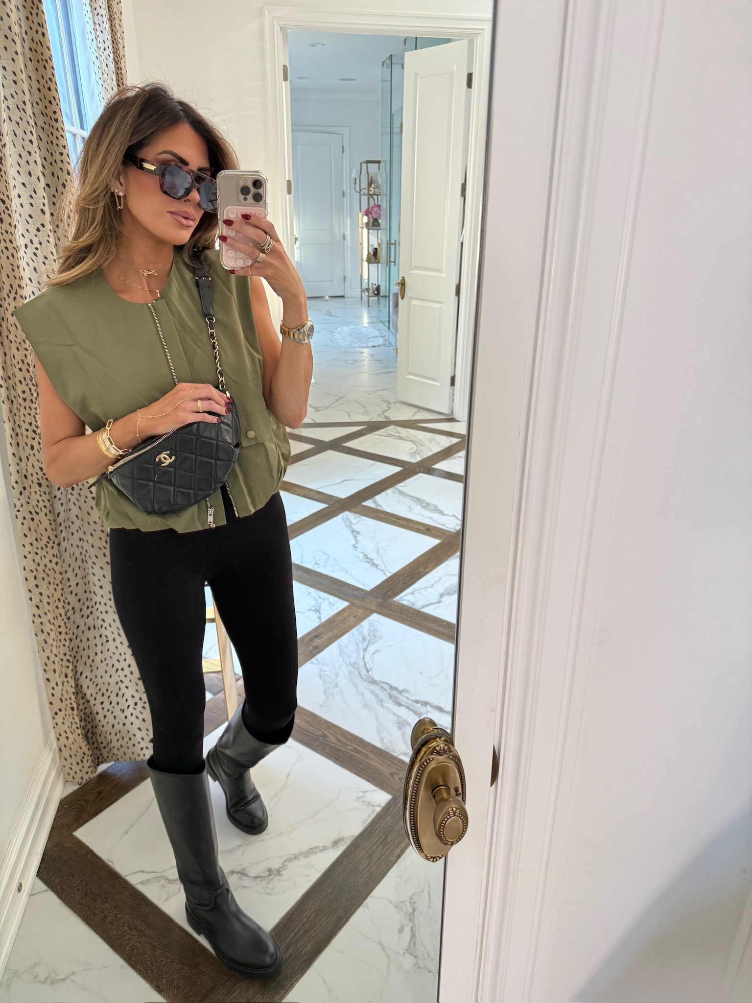 Wearing an XS in leggings and size small in vest. 

Amazon fashion, women’s fashion, Green vest, best leggings, riding boots, gold jewelry, women’s jewelry, women’s sunglasses, Amazon finds, Emily Ann Gemma 

#LTKSeasonal #LTKSaleAlert #LTKootd