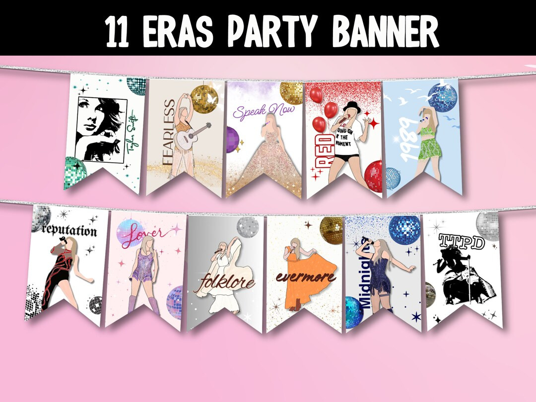 Taylor Swift Party, Eras Party Banner, Taylor Swift Eras Party Decor, TTPD Party, Decorations, Er... | Etsy (US)