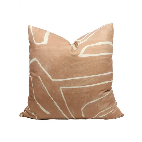 Kelly Wearstler Graffito Pillow Cover in Salmon/cream  ON | Etsy | Etsy (US)