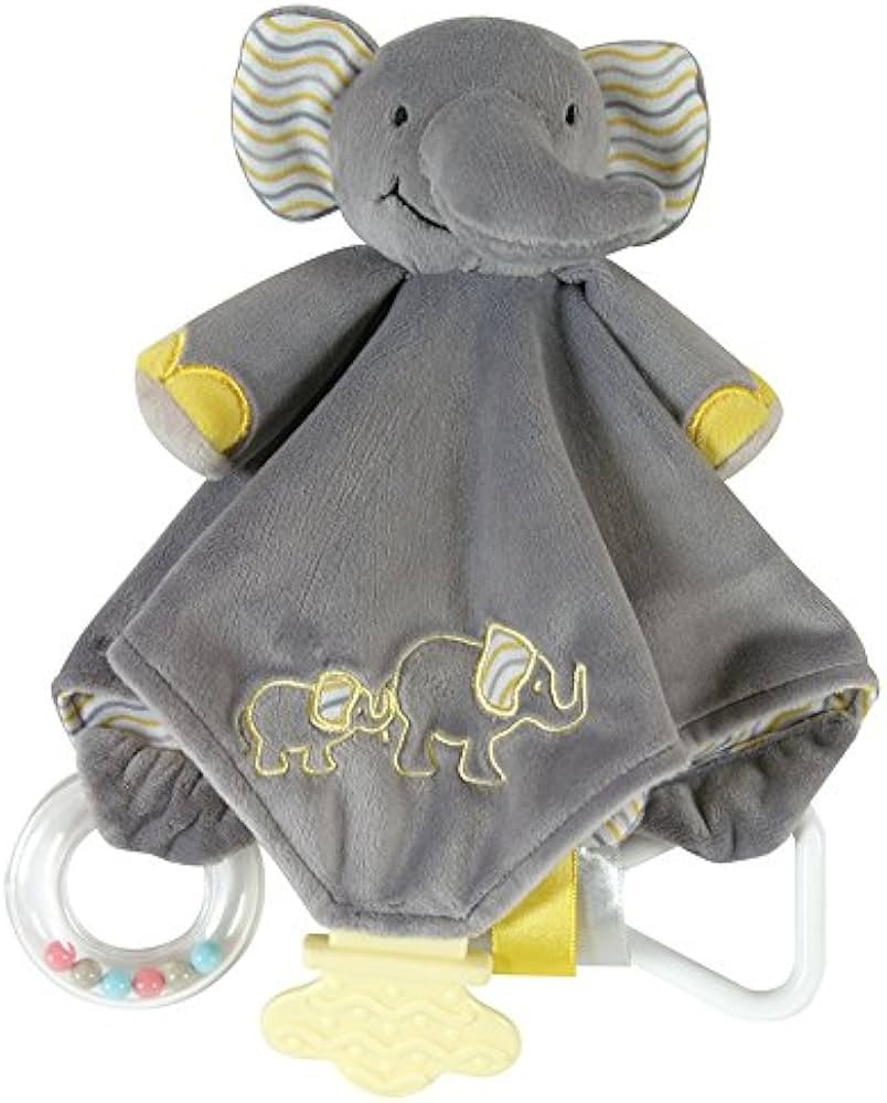 Stephan Baby Chewbie Activity Toy and TeeTher Security Blanket, Grey Elephant | Amazon (US)