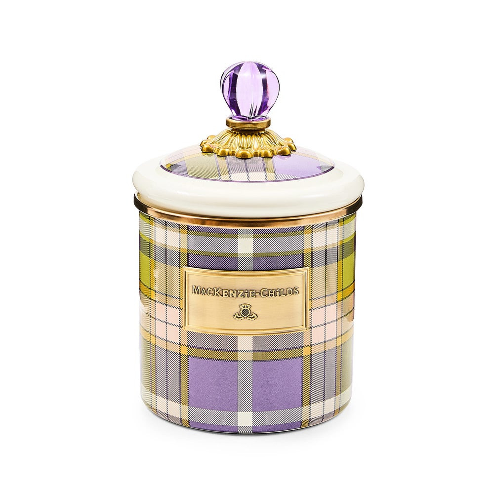Tartan Violet Small Canister | MacKenzie-Childs