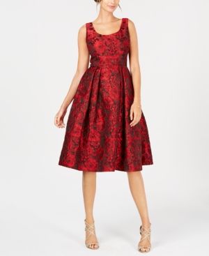 Ivanka Trump Floral-Print Fit & Flare Dress | Macys (US)