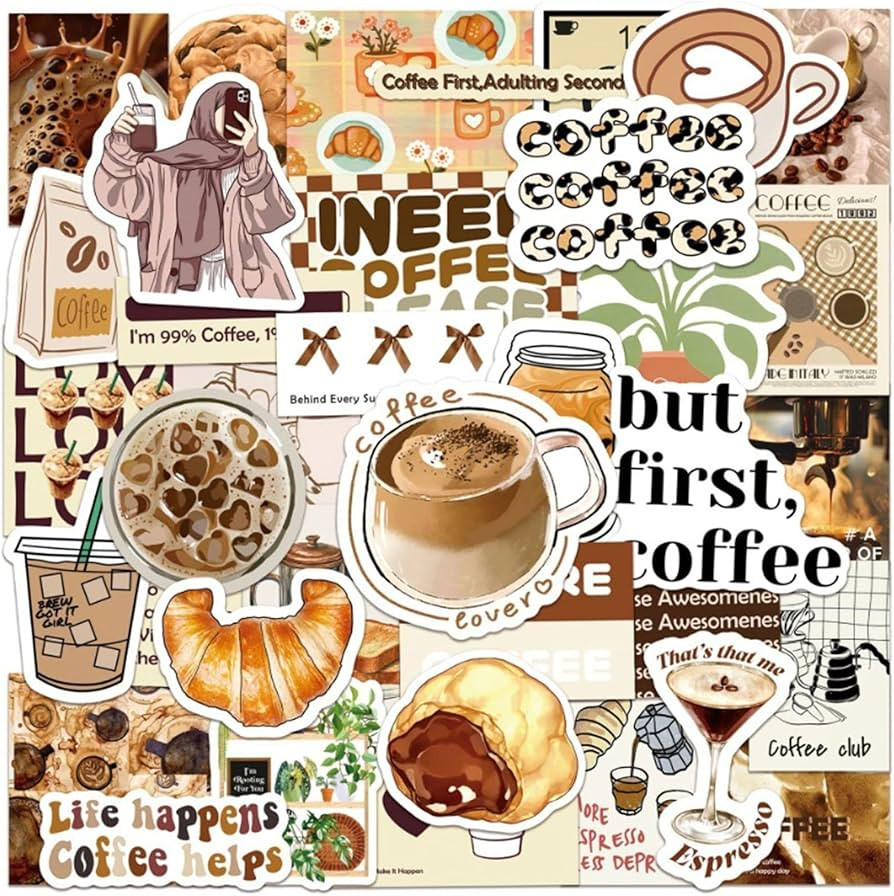 50pcs Coffee Inspirational Stickers for Teens Adults,Motivational Reminder Decals Positive Note S... | Amazon (US)