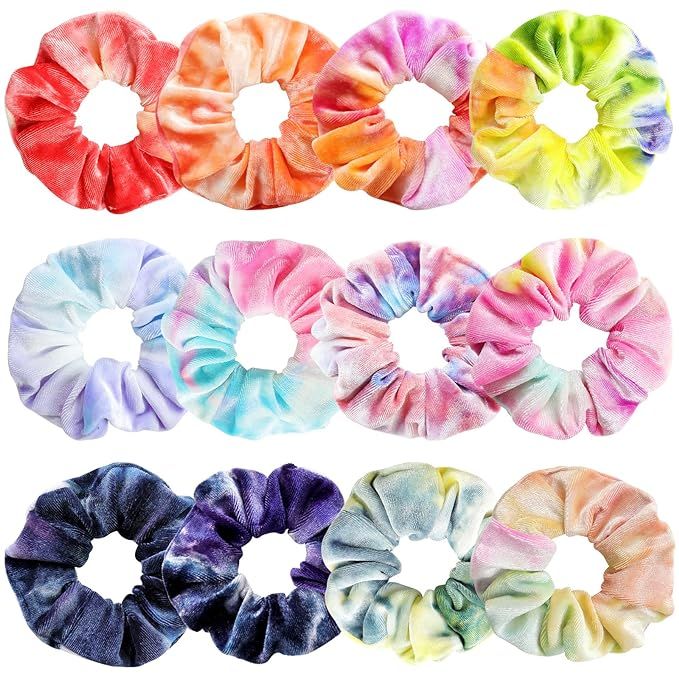 Velvet Scrunchies for Girls, Hair Scrunchies for Women's Hair Premium Scrunchie Elastic Hair Band... | Amazon (US)