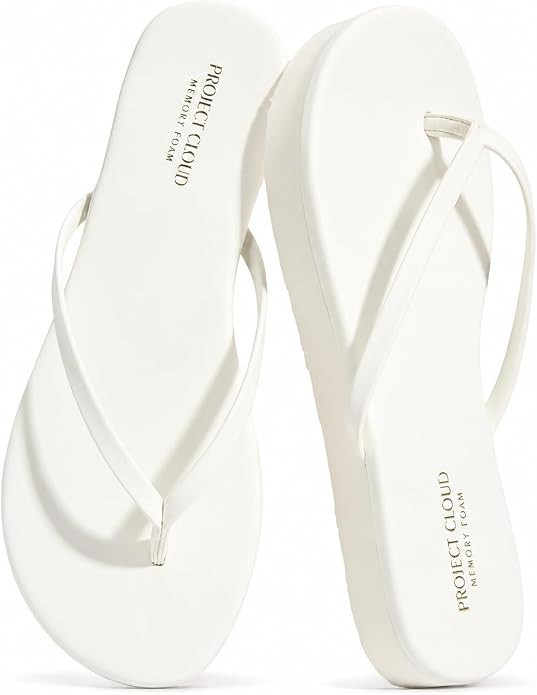 Project Cloud Platform Sandals Women - Memory Foam Insole Flip Flops and Lightweight Womens Sanda... | Amazon (US)
