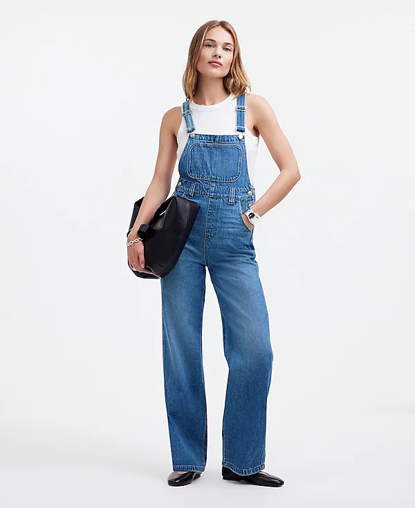 Wide-Leg Overalls in Noreen Wash | Madewell | Madewell
