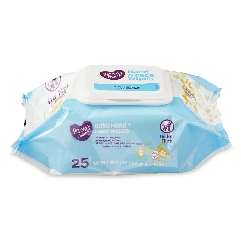Parent's Choice Hand & Face Wipes, 25 Count | Walmart (US)