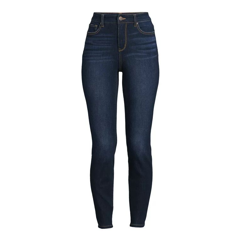 Time and Tru Women's High Rise Skinny Jeans, 29" Inseam for Regular, Sizes 2-20 | Walmart (US)