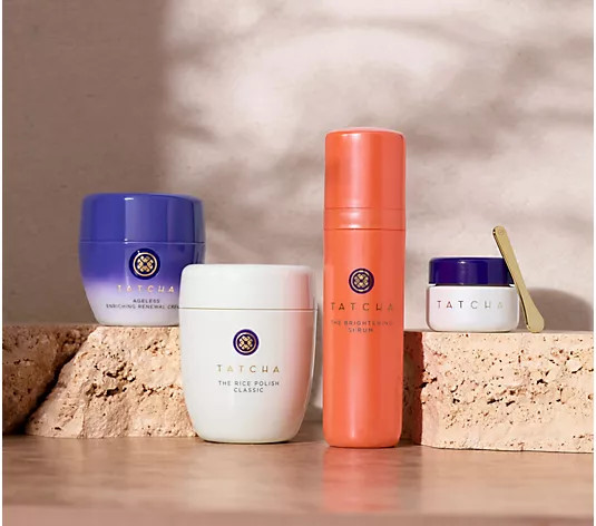 TATCHA 4-Piece Ritual For Bright and Renewed Skin - QVC.com | QVC