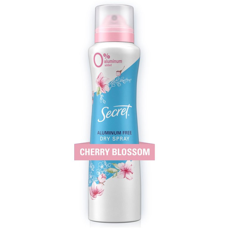 Secret Dry Spray Aluminum Free Deodorant for Women, Cherry Blossom, 4.1 oz | Walmart (US)
