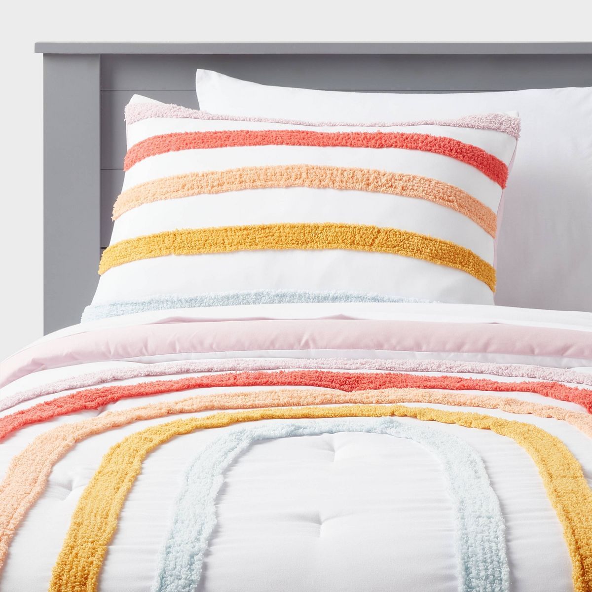 Kids' Comforter Set Placed Rainbow - Pillowfort™ | Target