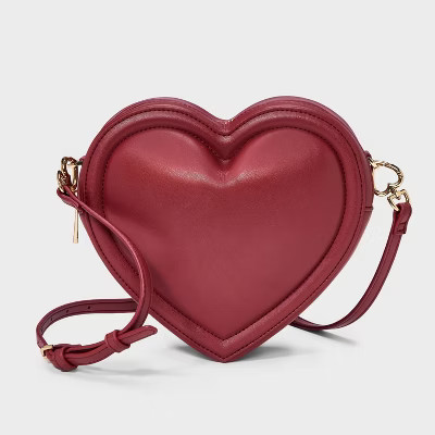 Valentine's Day Puff Heart Crossbody Bag - A New Day™ Red | Target
