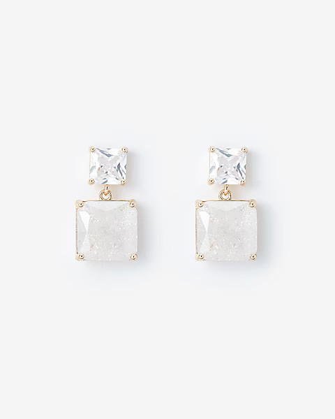 Square Stone Post Back Earrings | Express