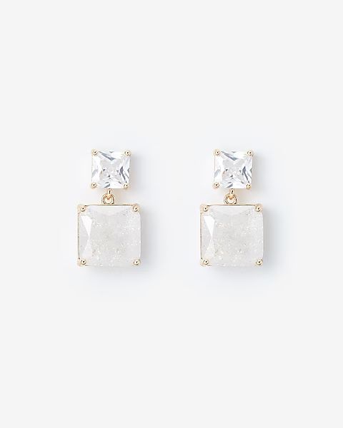 Square Stone Post Back Earrings | Express