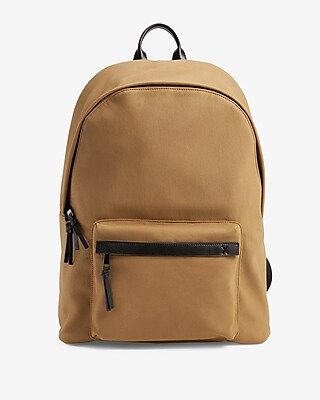 Vegan Leather Trim Backpack | Express