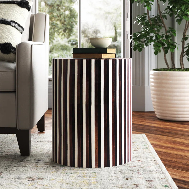 Salma 20'' Tall Drum End Table | Wayfair North America