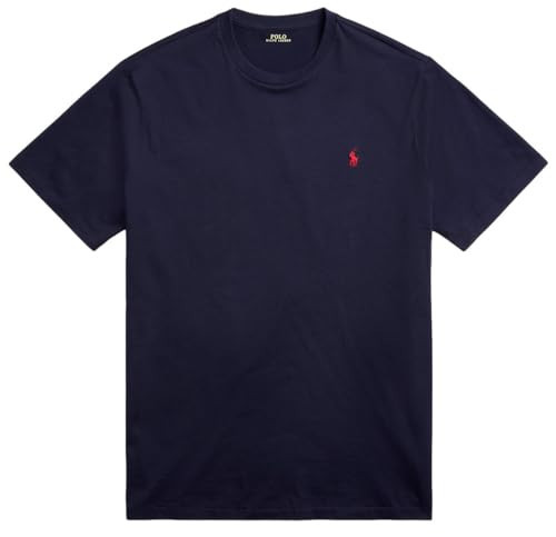 POLO RALPH LAUREN Mens Big & Tall Crew Neck T-Shirt (LT, Navy) | Amazon (US)