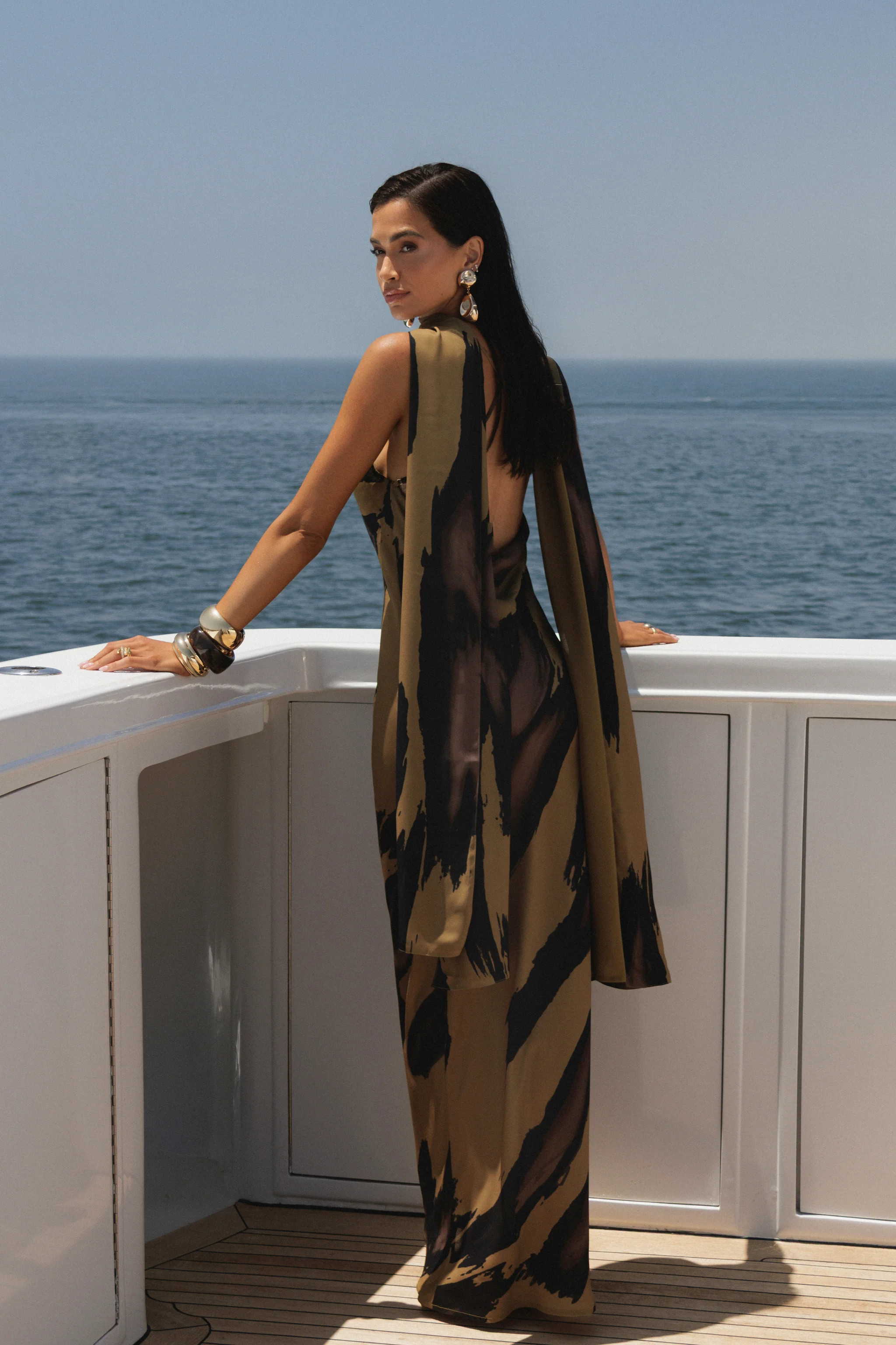 Gold Dusk Infinite Journey Maxi Dress | JLUXLABEL US