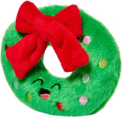 Frisco Holiday Wreath Plush Cat Toy with Catnip & Silvervine | Chewy