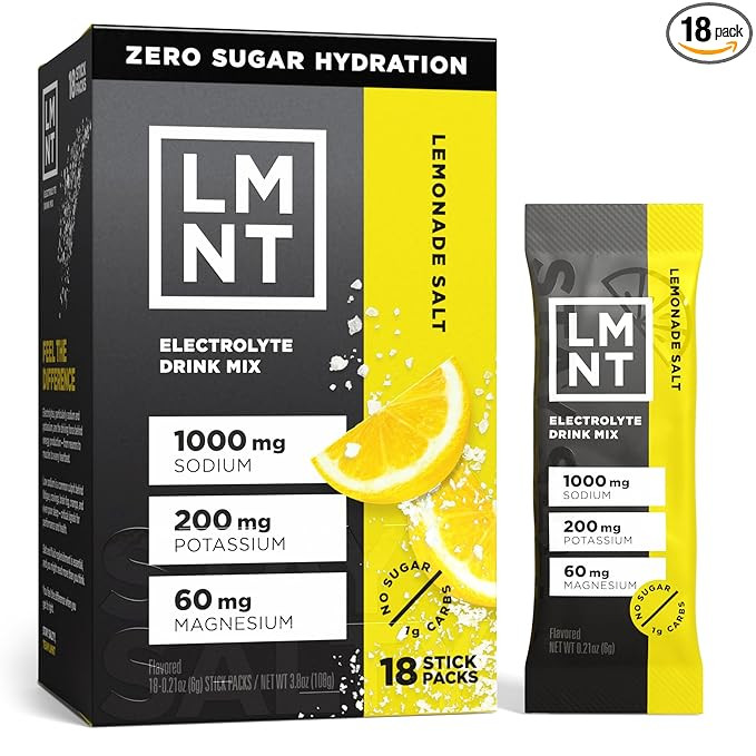 LMNT Zero Sugar Electrolytes - Lemonade | Drink Mix | 18-Count | Amazon (US)