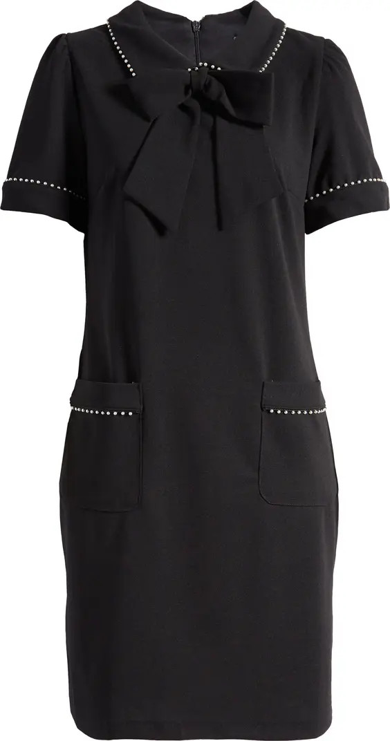Bow Short Sleeve Sheath Dress | Nordstrom