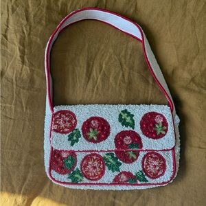 Tomato Beaded Shoulder Purse | Poshmark