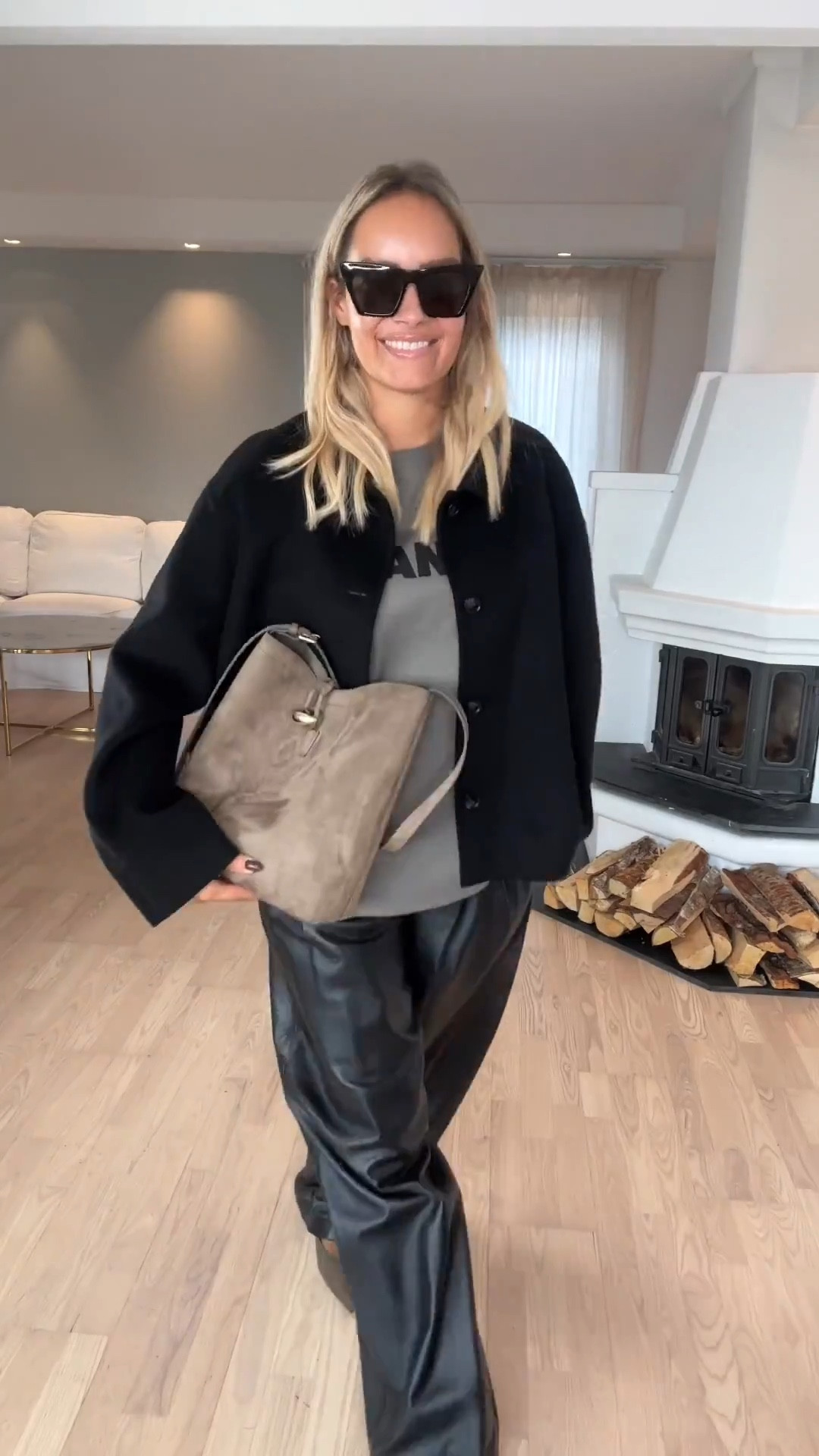 Neutrals and leather I’m wearing size 38 in the pants and size 40 (large) in the t shirt and jacket 

#LTKstyletip #LTKFashionMonth #LTKautumn