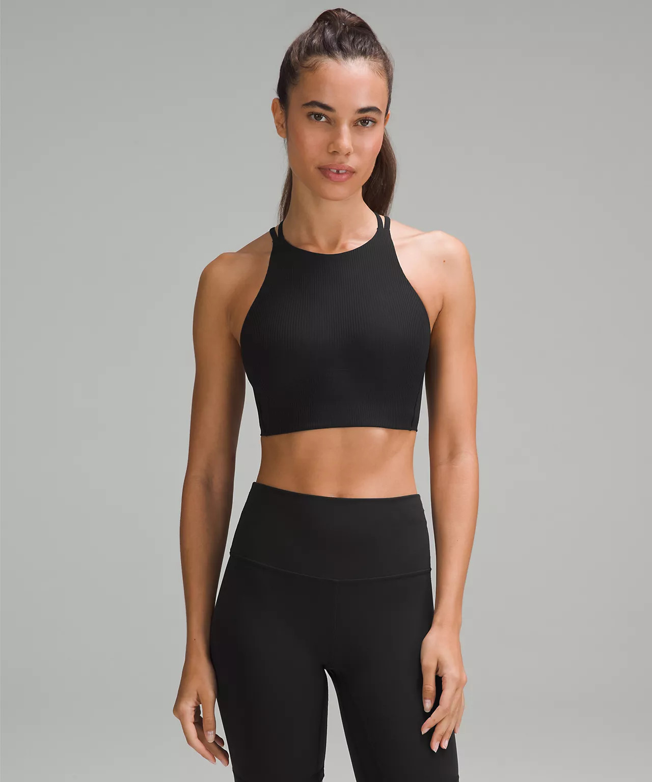 Like a Cloud High-Neck Longline Ribbed Bra | Lululemon (US)