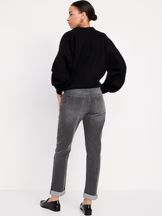Mid-Rise Wow Boyfriend Straight Jeans | Old Navy (US)