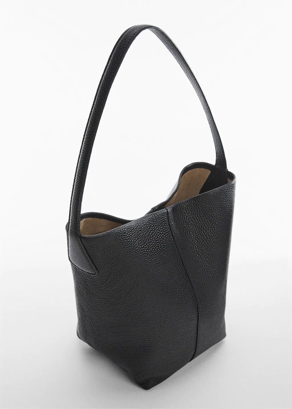 Leather bucket bag -  Women | Mango United Kingdom | MANGO (UK)